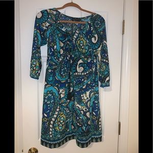 multicolored short summer dress